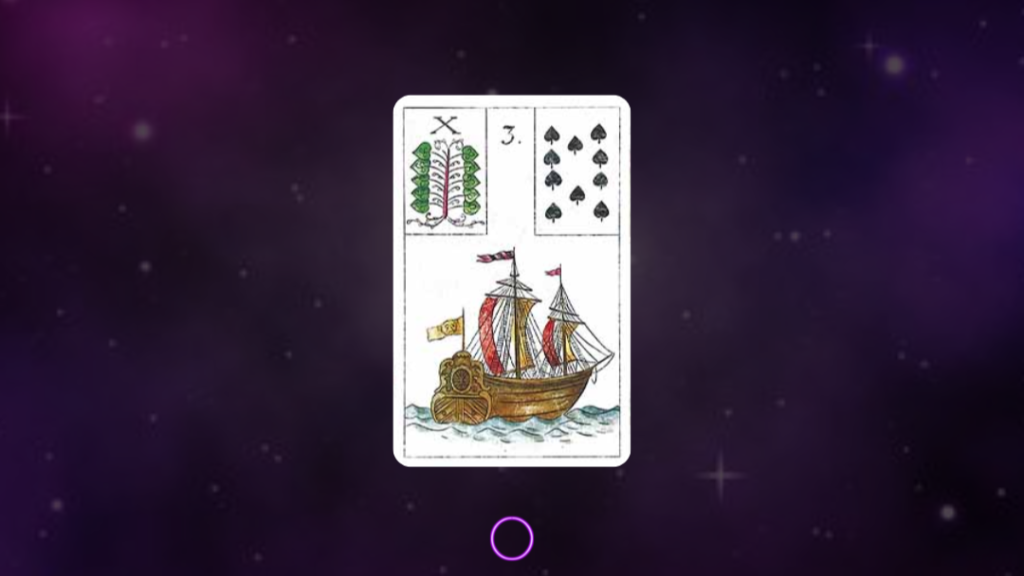 Carta 3 - O Navio - Jogo da Esperança - Baralho Cigano