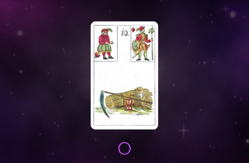 Significado d'A Foice no Baralho Cigano: cortes necessários, decisões rápidas e mudanças abruptas