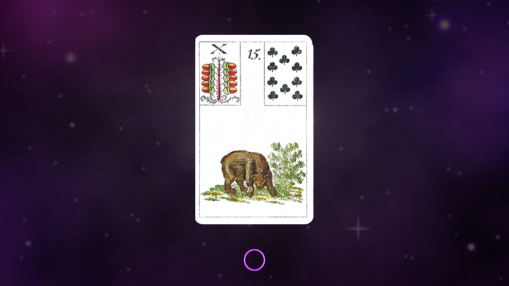 O Urso Carta 15 Baralho Cigano