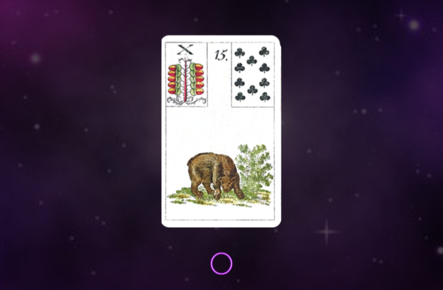 O Urso Carta 15 Baralho Cigano